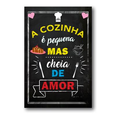 Placa Cozinha Cheia de Amor