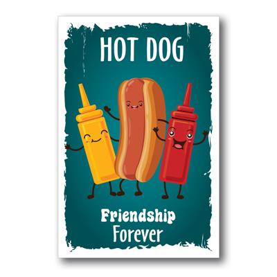 Placa Hot Dog Friendship Forever